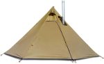 4 Persons 5lb Lightweight  Hot Tents with Stove Jack, 7'3" Standing Room, Teepee Tent for Hunting Family Team Backpacing Hiking