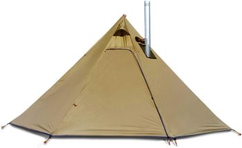 4 Persons 5lb Lightweight  Hot Tents with Stove Jack, 7'3" Standing Room, Teepee Tent for Hunting Family Team Backpacing Hiking