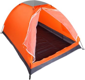 Upgraded Lightweight 2 Person Camping Backpacking Tent with Carry Bag, Orange
