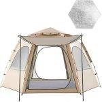 Camping Tent with Porch, Family Tent with Spacious Space, Water Resistant, Excellent Ventilation for Camping Outdoor Party Gathering