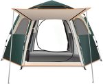 Camping Tent for 3-4 People,  Family Dome Tents, Windproof, Waterproof Pop Up Tent with Expandable Porch Pop Up Tent for Camping, Garden, Hiking Trips