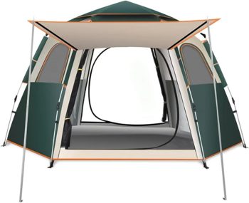 Camping Tent for 3-4 People,  Family Dome Tents, Windproof, Waterproof Pop Up Tent with Expandable Porch Pop Up Tent for Camping, Garden, Hiking Trips
