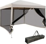 210D Oxford 10' x 10' Pop Up Canopy Tent with Netting, Instant Screen Room House, Tents for Parties, Height Adjustable, with Carry Bag, for Outdoor, Garden, Patio