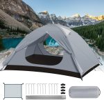 Ultralight Camping Tent, Dome Tent 2-3 Person Waterproof, UV Protection, 3-4 Season, Aluminium Tent Pole, Instant Setup, Tent for Beach, Trekking, Camping and Outdoor Use