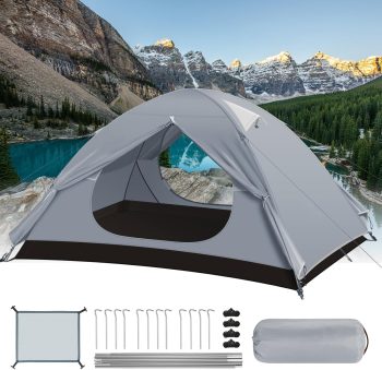 Ultralight Camping Tent, Dome Tent 2-3 Person Waterproof, UV Protection, 3-4 Season, Aluminium Tent Pole, Instant Setup, Tent for Beach, Trekking, Camping and Outdoor Use